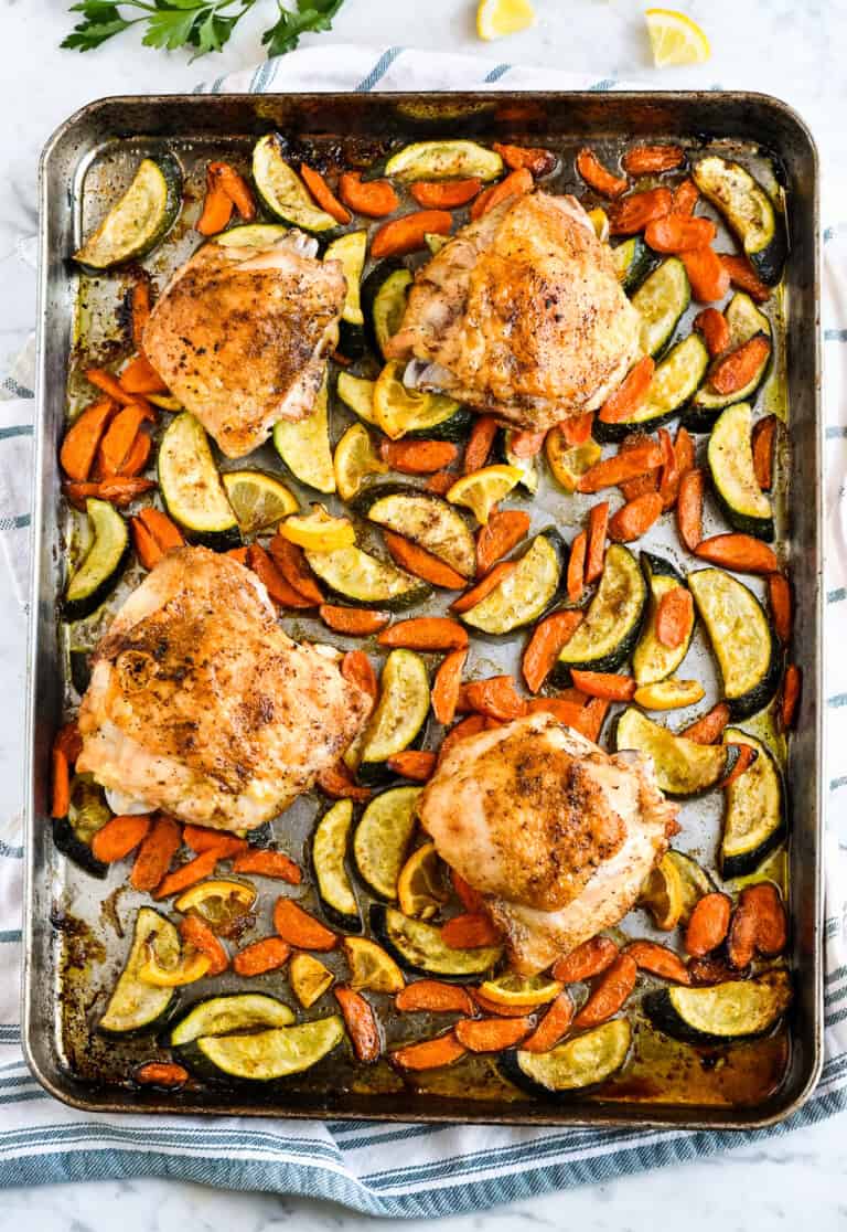 Chicken with Lemons, Zucchini and Carrots