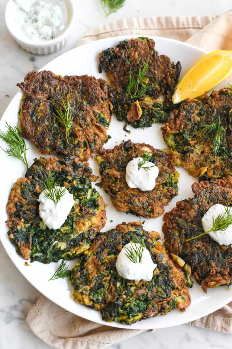 Spinach Fritters (Gluten Free, Keto)