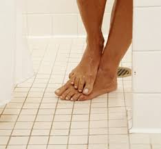 feet in shower