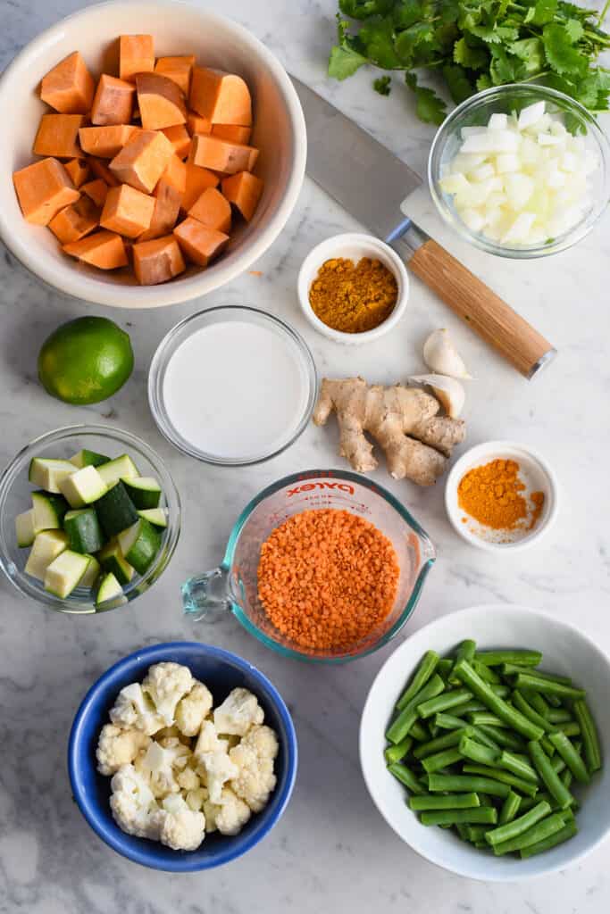 Indian Vegetables with Coconut Lentils | Eat Well Enjoy Life