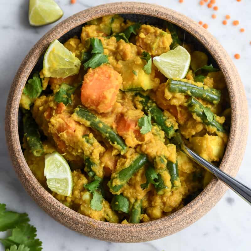 Indian Vegetables with Coconut Lentils | Eat Well Enjoy Life