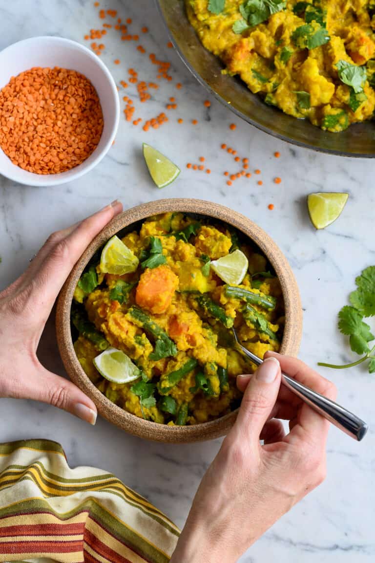 Indian Vegetables with Coconut Lentils
