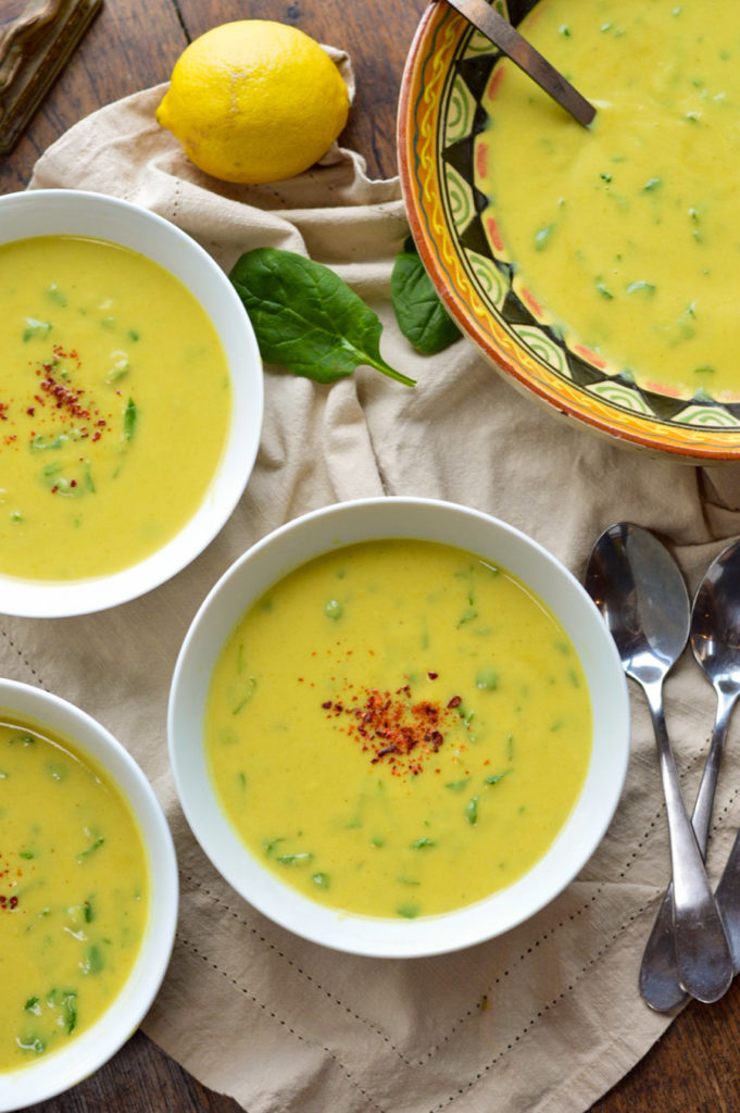 Curried Cauliflower Soup with Spinach