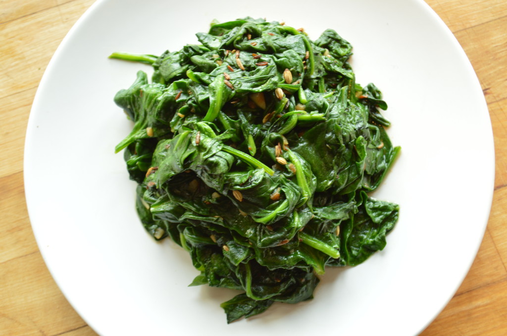 spinach cumin