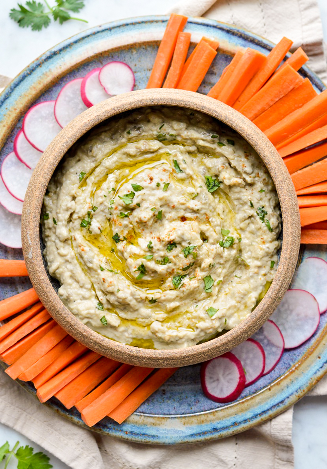 Baba Ganoush with vegetables
