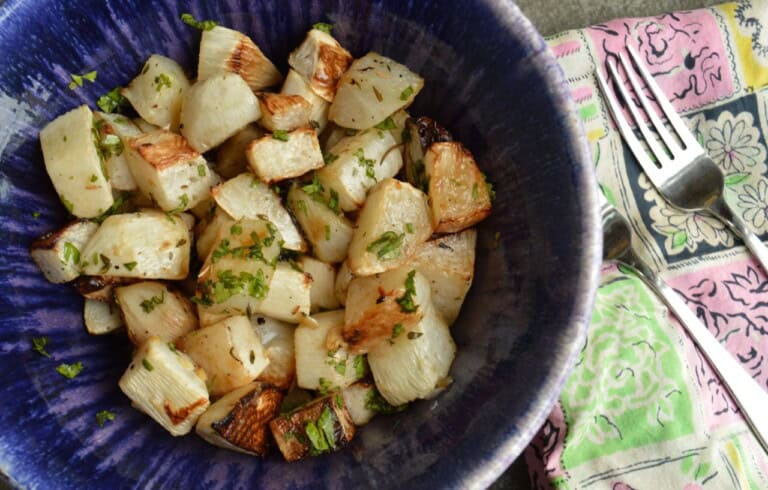 Roasted Turnips with Herbs and Garlic