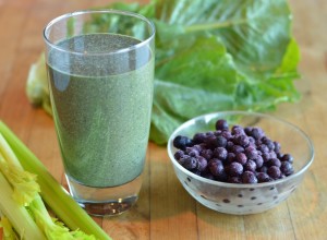 High Protein Blueberry Coconut Green Smoothie