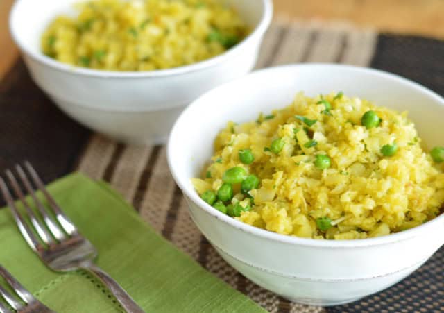 Cauliflower Risotto with Saffron and Peas