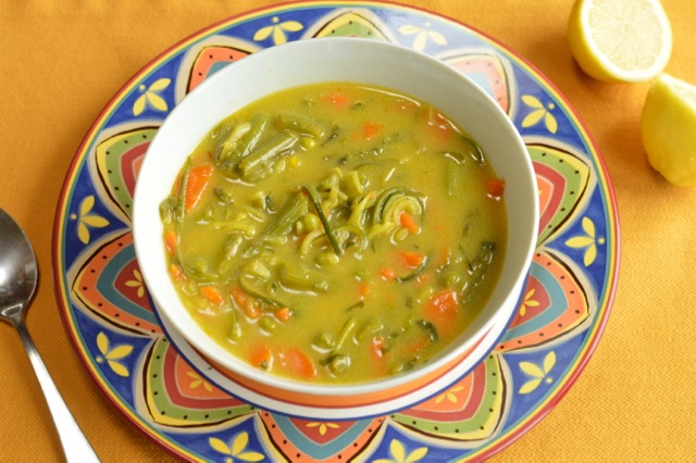 Spring Saffron Vegetable Soup