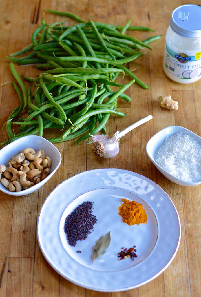 Green Beans with Cashews and Coconut