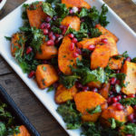 Roasted Butternut with Crispy Kale and Pomegranate Seeds