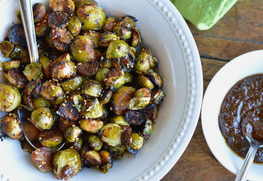 Roasted Miso Brussels Sprouts