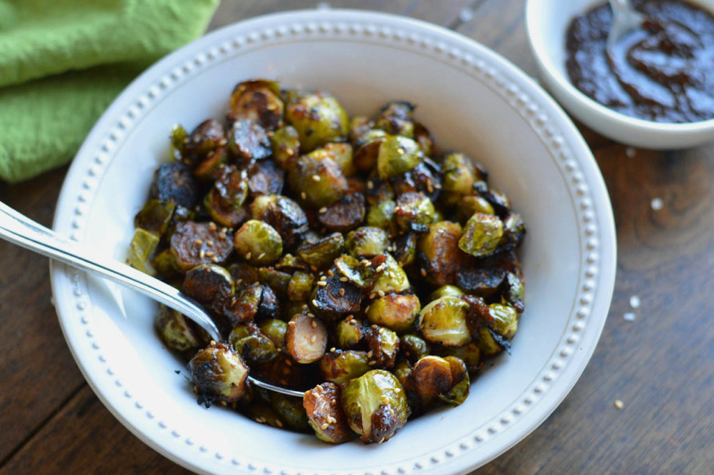 Roasted Miso Brussels Sprouts