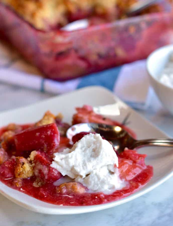 Strawberry Rhubarb Cobbler