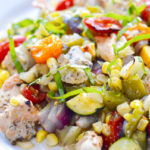 Easy Roasted Summer Vegetables with Chicken