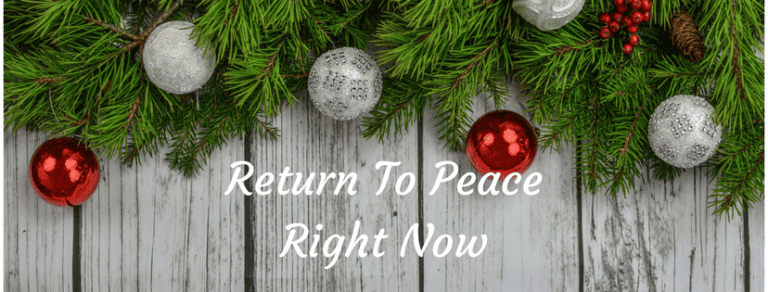 Return To Peace Right Now