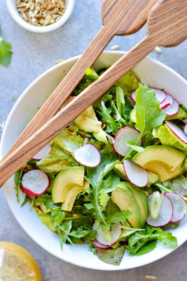 Cleansing Garden Salad with Easy Miso Dressing