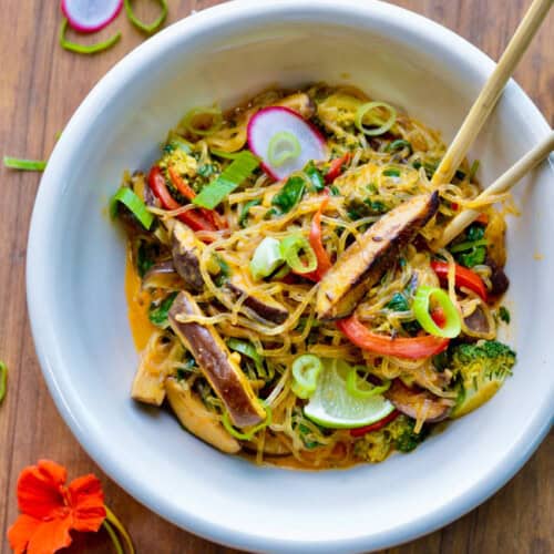 Paleo Thai Red Curry Noodles with Vegetables | Eat Well Enjoy Life