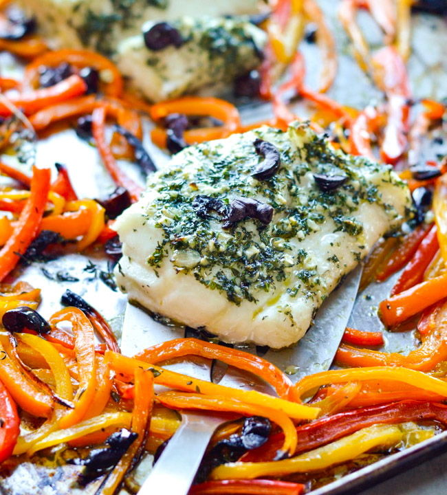 Roasted Fish with Sweet Peppers