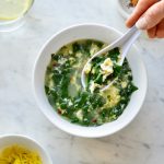 Spinach Egg Drop Soup Hand