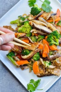 Asian Tempeh Broccoli Shiitake