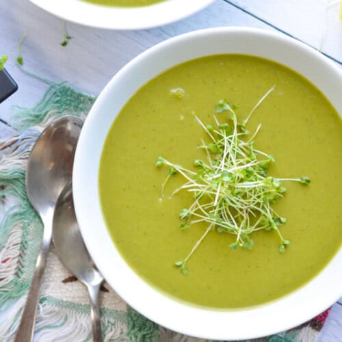 Spring Broccoli Sweet Pea Soup | Energizing Paleo Vegan Gluten-Free