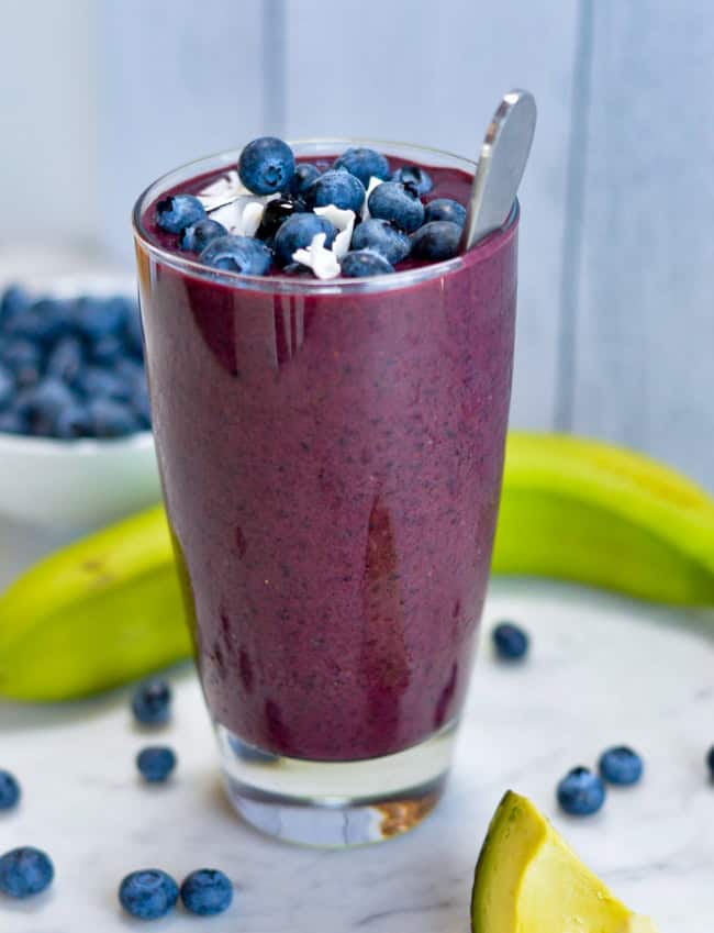 Balancing Blueberry Smoothie close