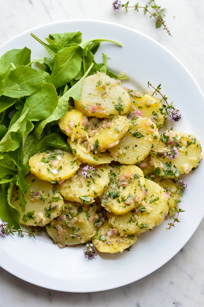 Italian Potato Salad on plate
