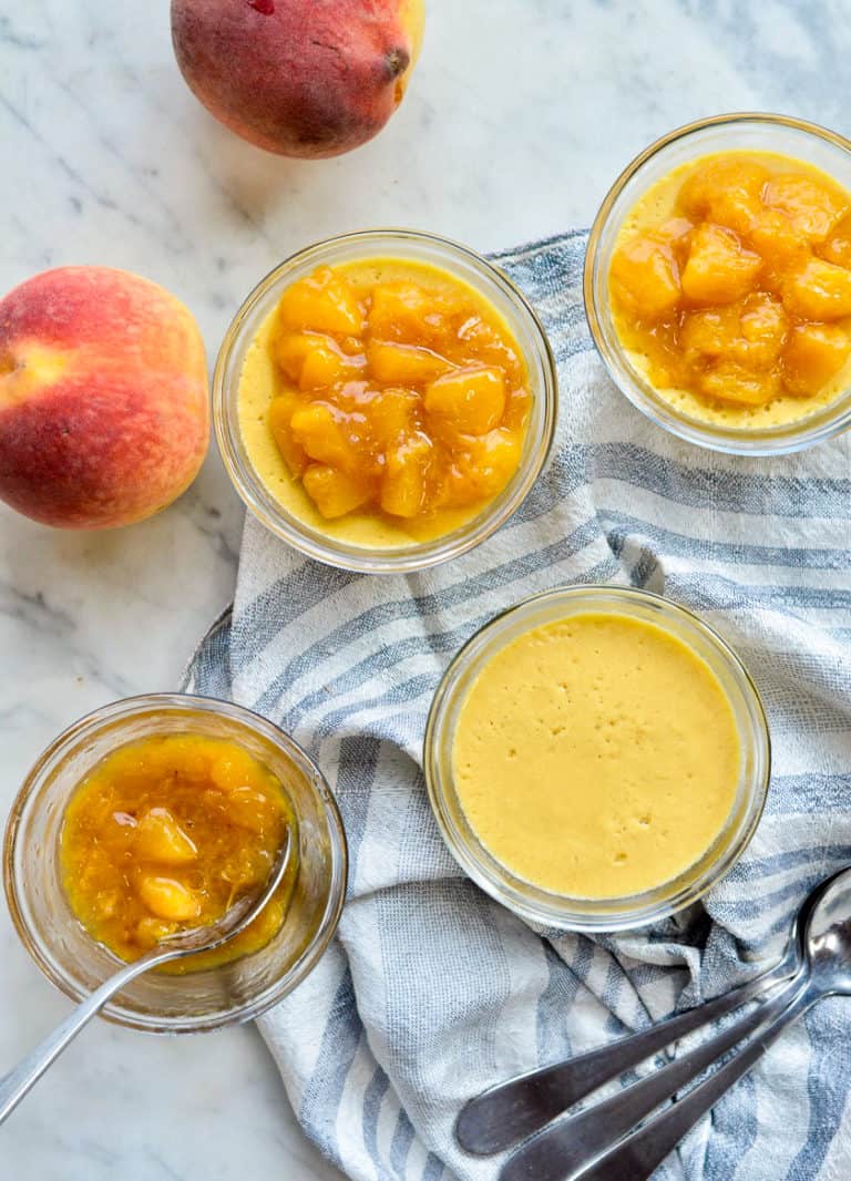 Peach Mousse with Fresh Peach Sauce (Paleo, Dairy Free)