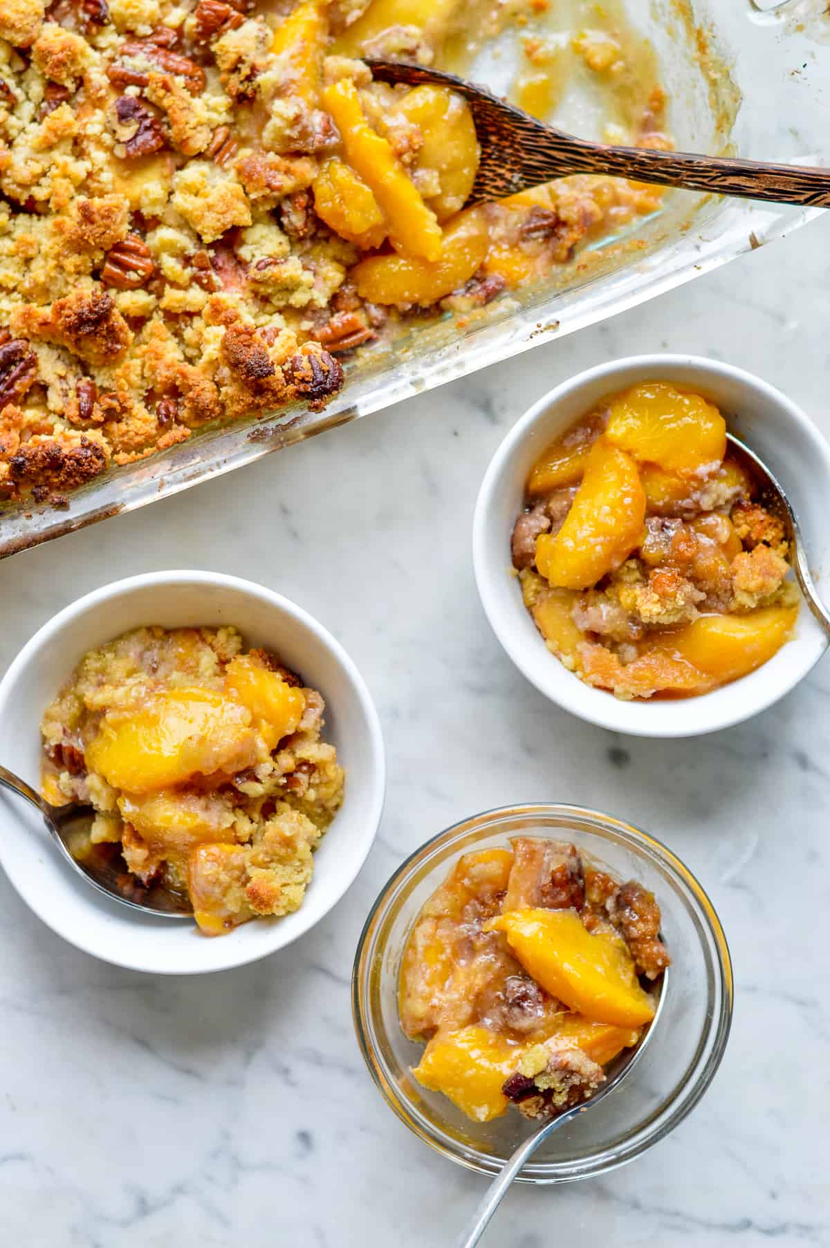 Amazing Peach Cobbler (Paleo, Vegan) 3 bowls