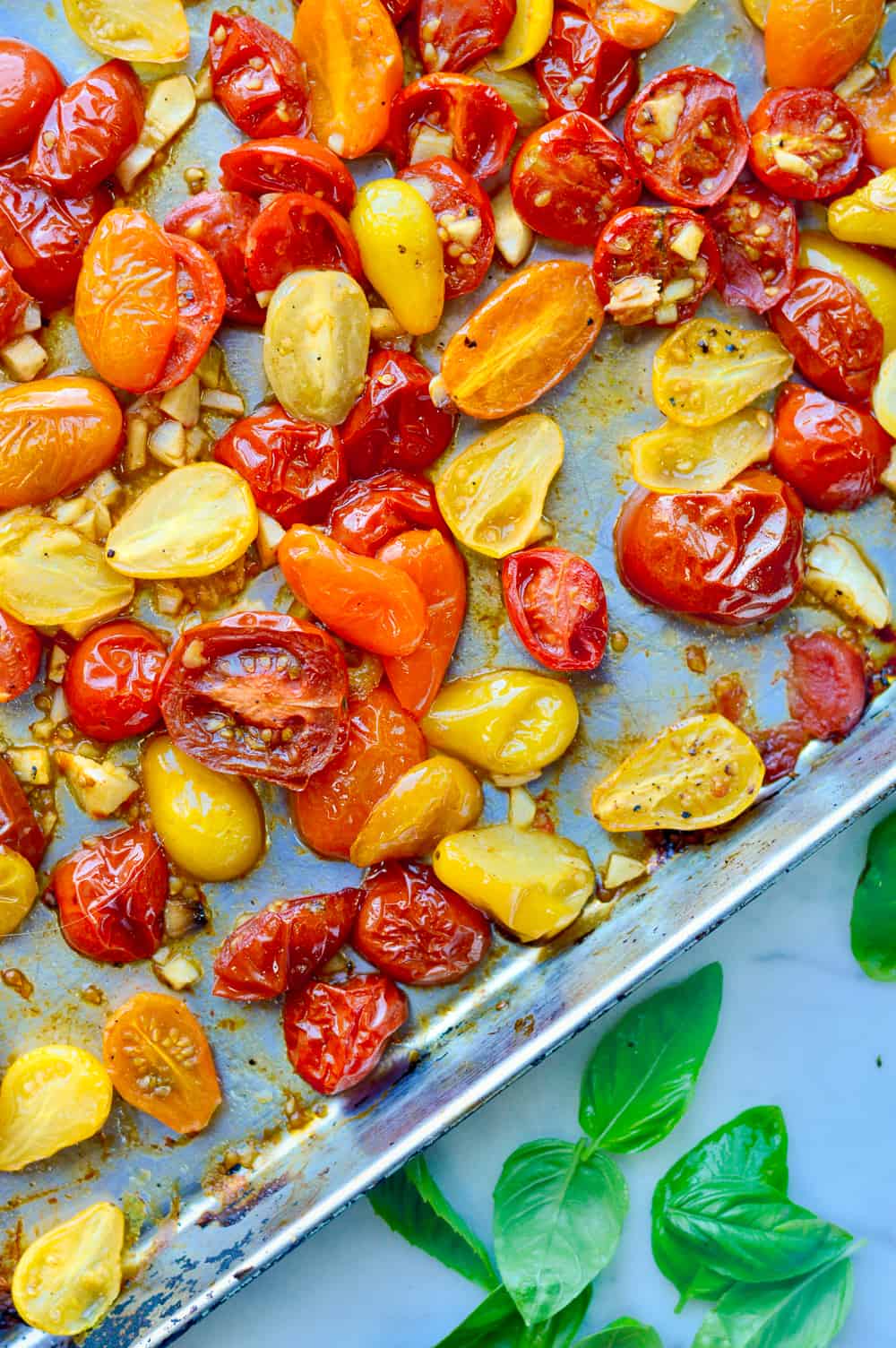 Roasted Cherry Tomatos in pan