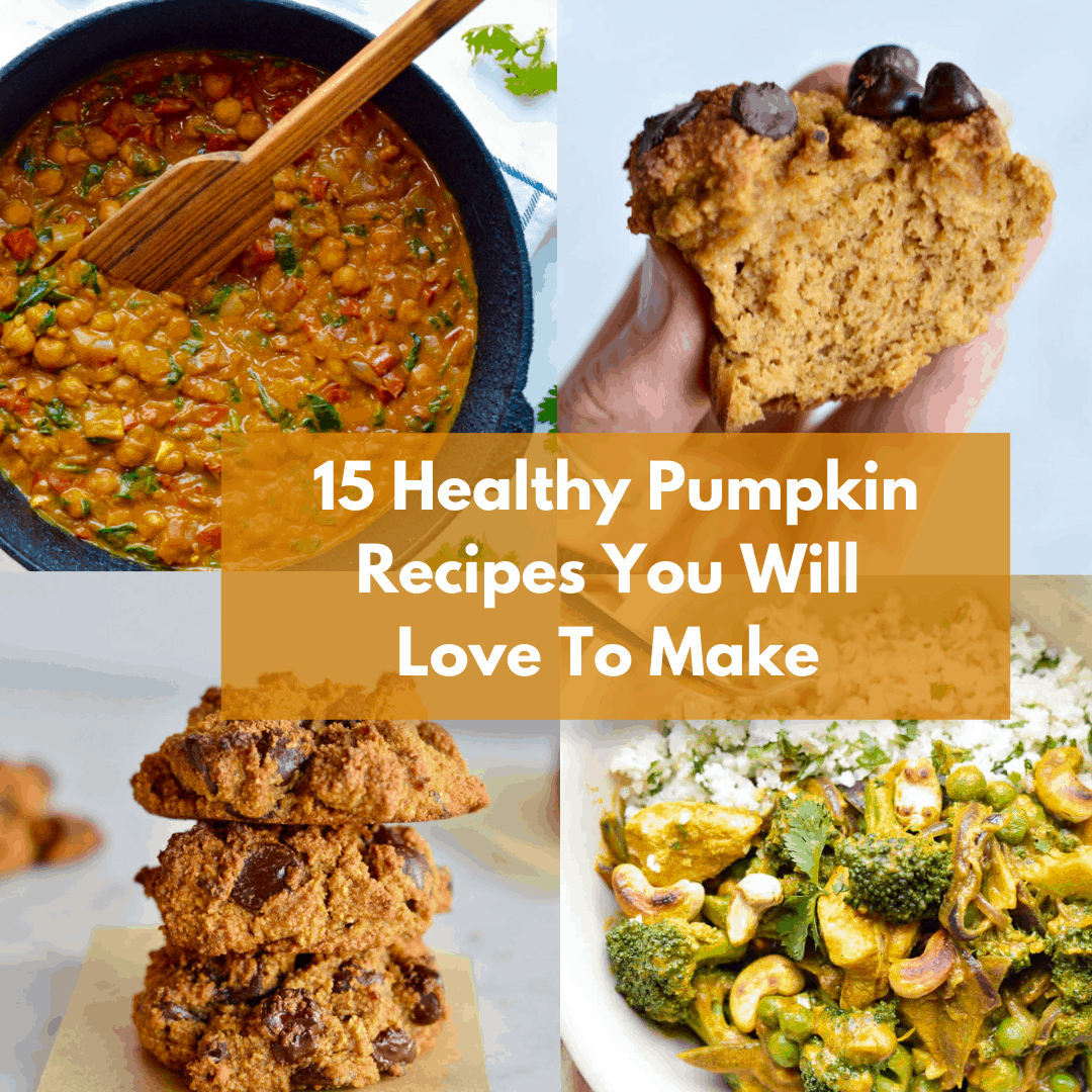 healthy pumpkin recipes collage