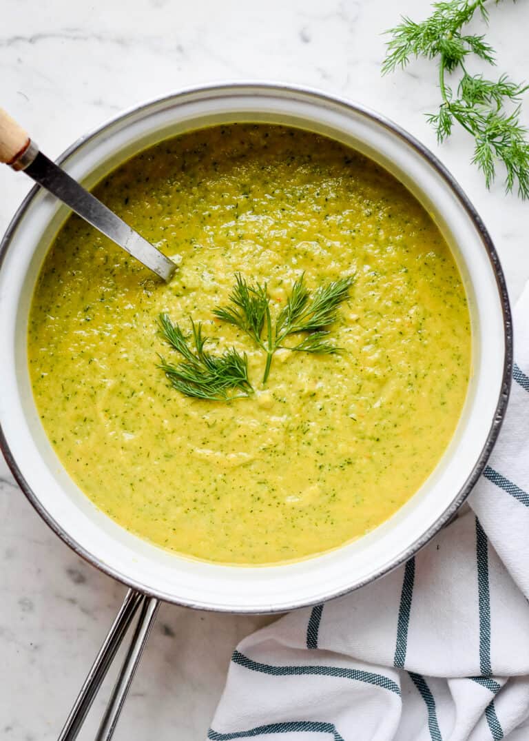 Creamy Broccoli Dill Soup (Paleo,  Vegan)