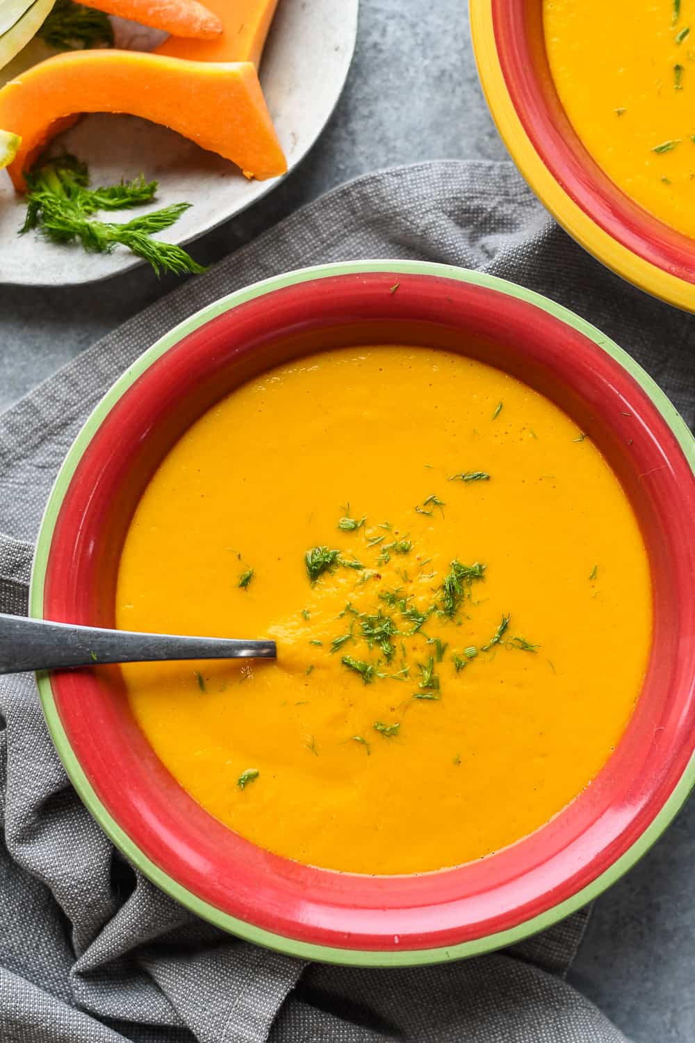 Soothing Ginger-Turmeric Carrot Soup over alone