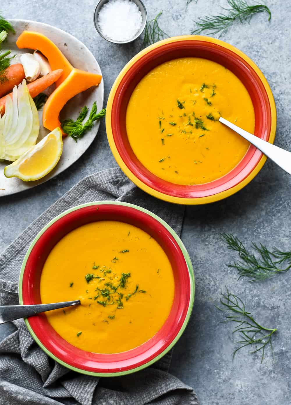 Soothing Ginger-Turmeric Carrot Soup over view