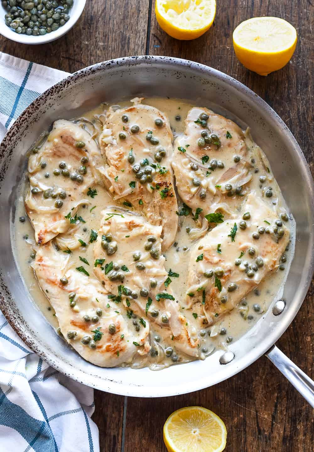 chicken piccata pan with lemons