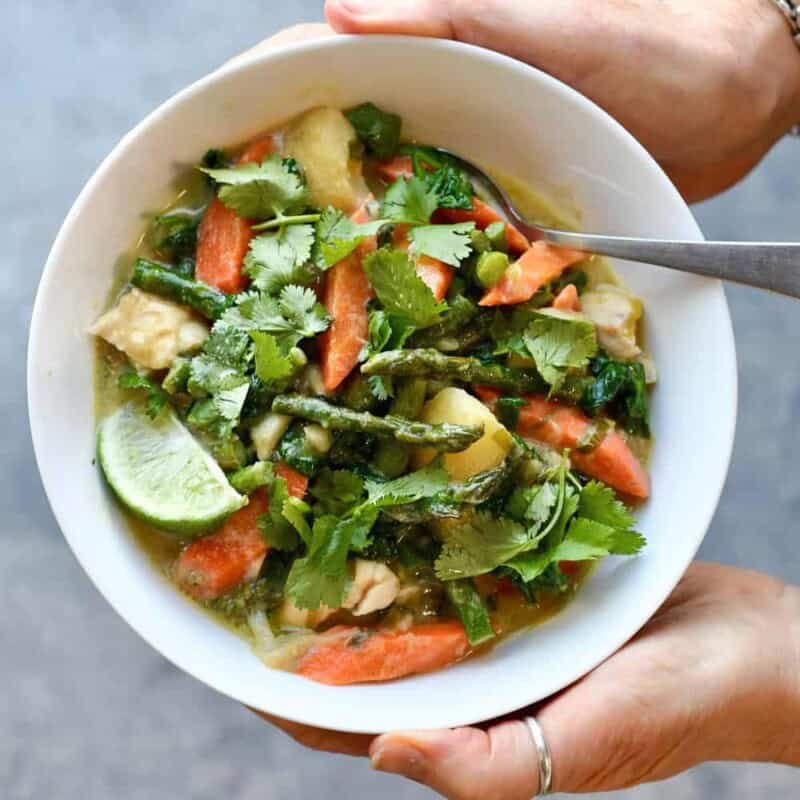 Spring Vegetable Thai Green Curry (Paleo Vegan) | Eat Well Enjoy Life