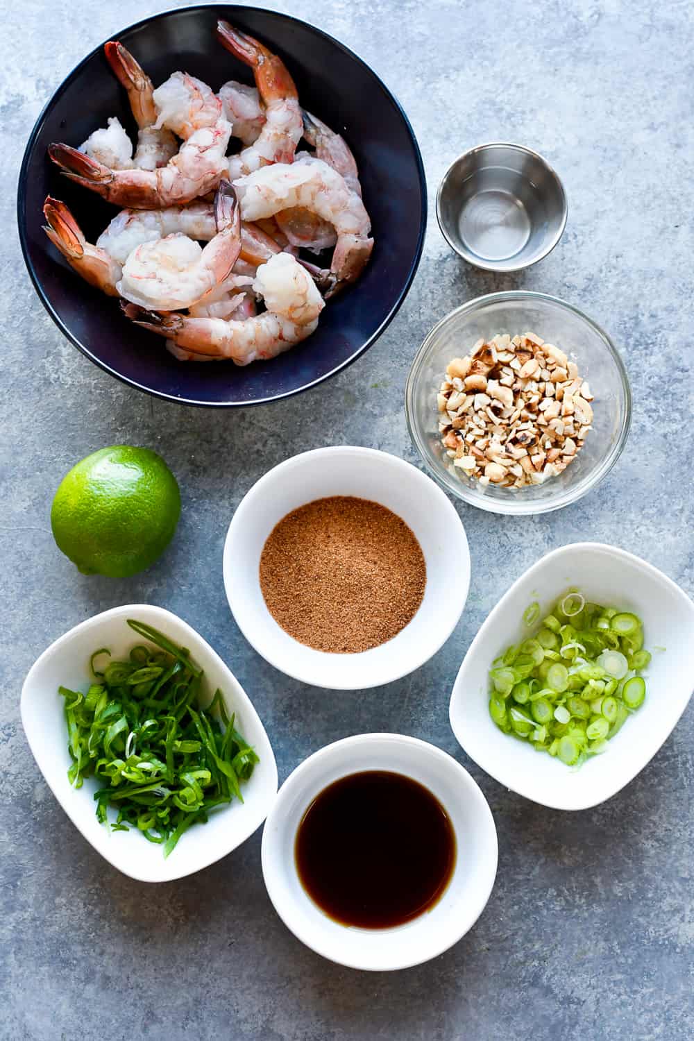 Sweet and Salty Thai Shrimp ingredients