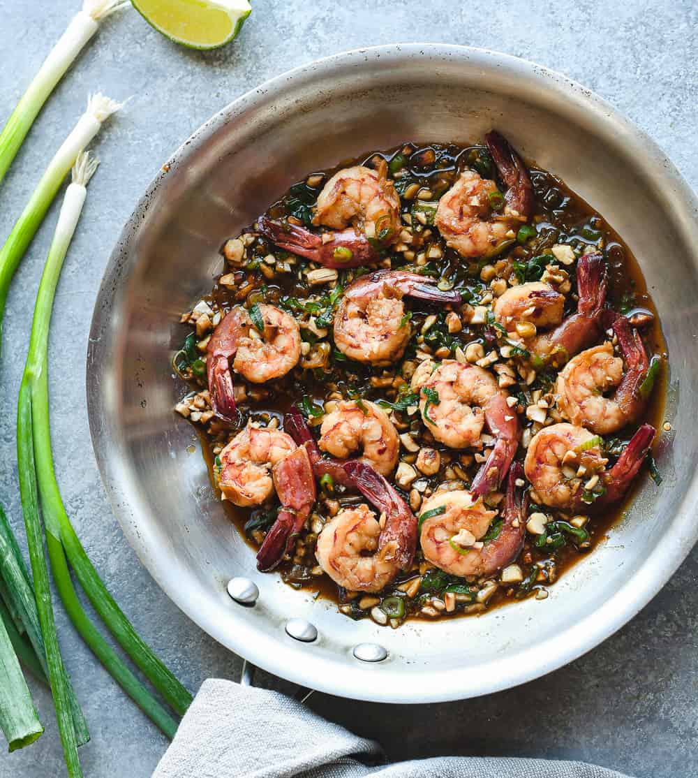 Sweet and Salty Thai Shrimp pan