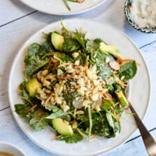 Baby Kale Salad with Creamy Asian Dressing-image
