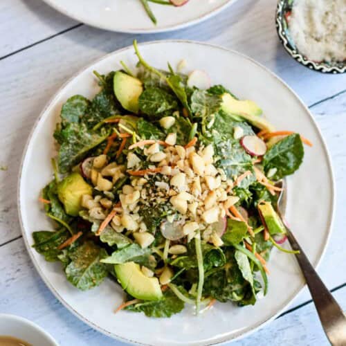 Baby Kale Salad with Creamy Asian Dressing | Eat Well Enjoy Life