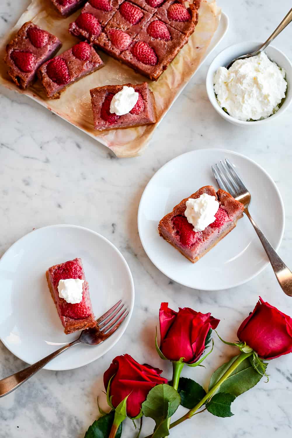 Strawberry Custard Bars 2 plates