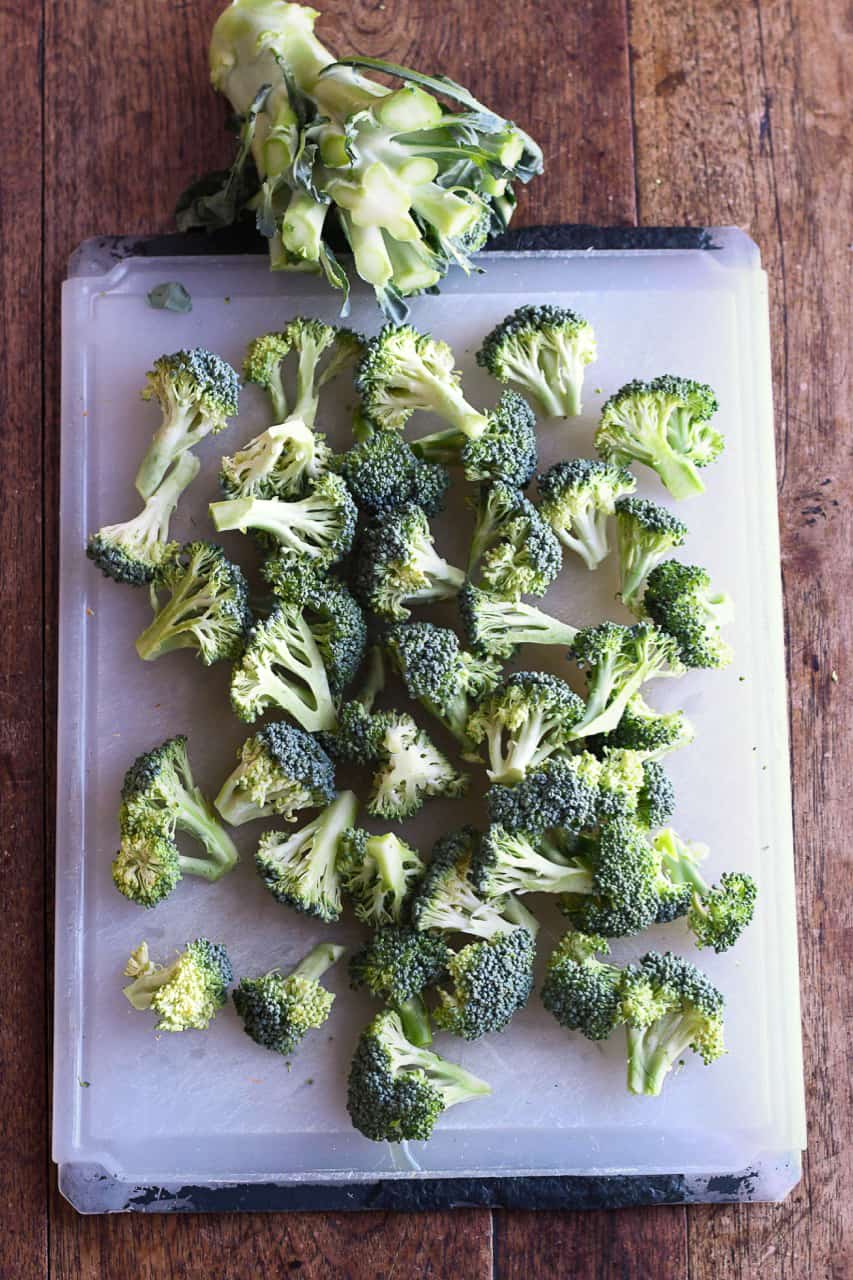 Roasted Broccoli and Kale Salad chopped broccoli