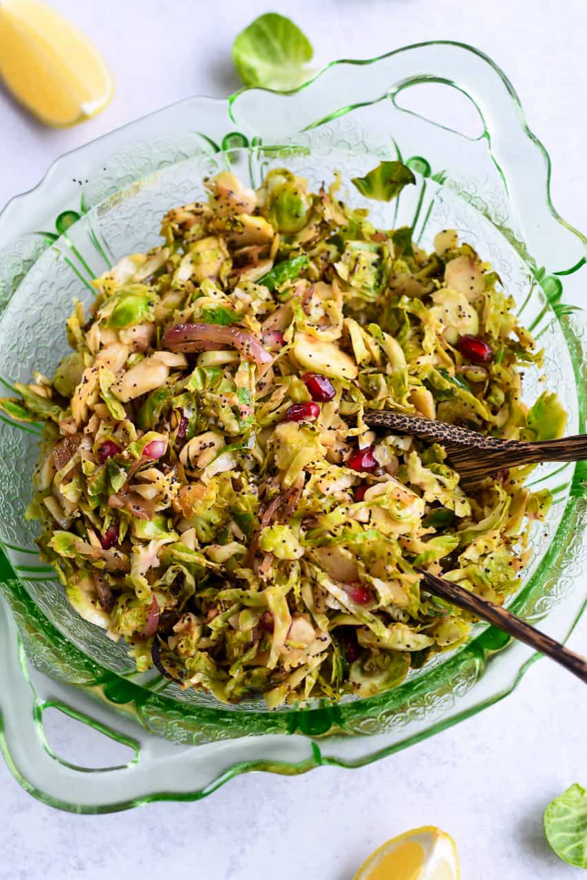 Sauteed Brussels Sprouts with Lemon Bowl