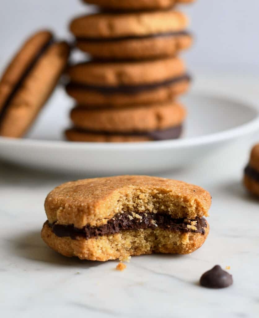 Almond Chocolate Sandwich Cookies (Paleo Vegan) | Eat Well Enjoy Life