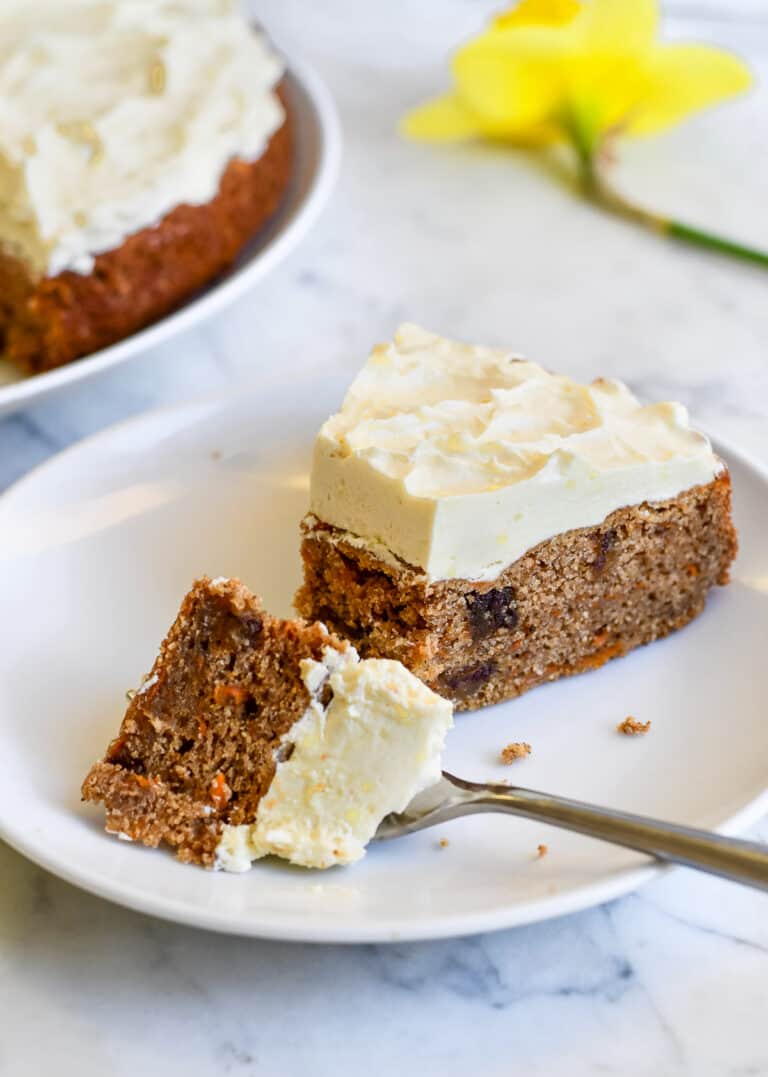 Paleo Carrot Cake with ‘Buttercream” Frosting (Nut Free, AIP)