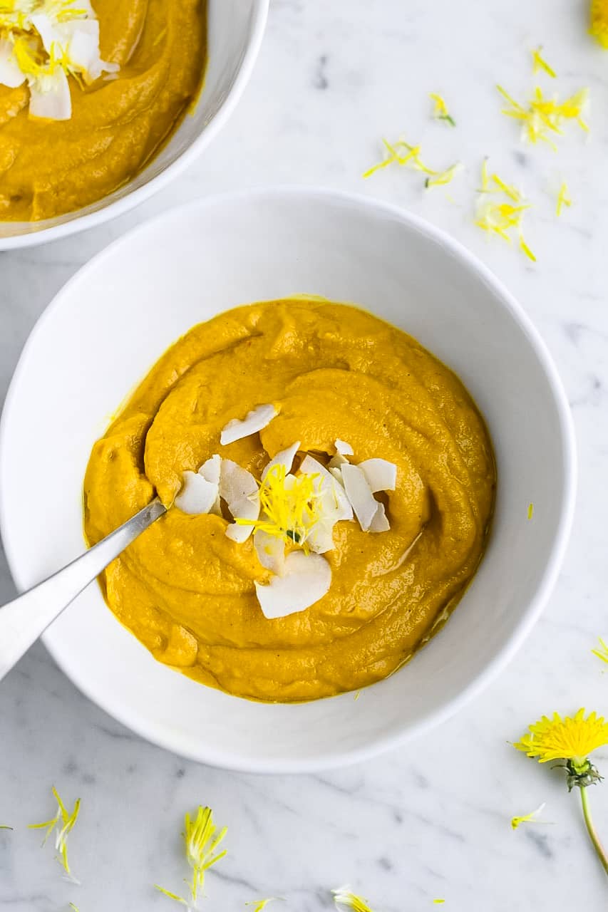 Carrot Cake Smoothie Bowl close up