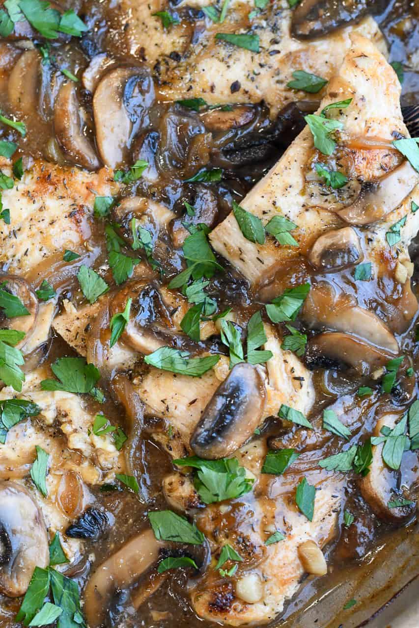 Paleo Mushroom Chicken close up