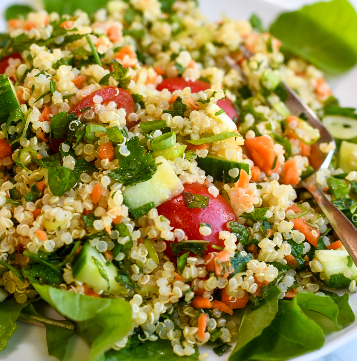 Quinoa Tabbouleh Salad close up