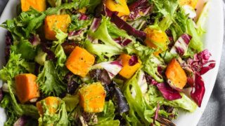 Bitter Greens Salad with Roasted Butternut Squash